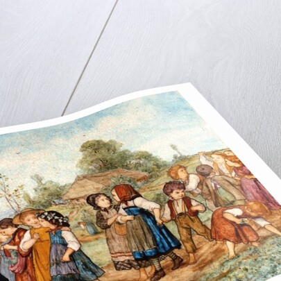 Promenade de l'école, made by Joseph-Théodore Deck, decorated by Albert Anker. Paris, France, 1869 by Joseph-Theodore Deck