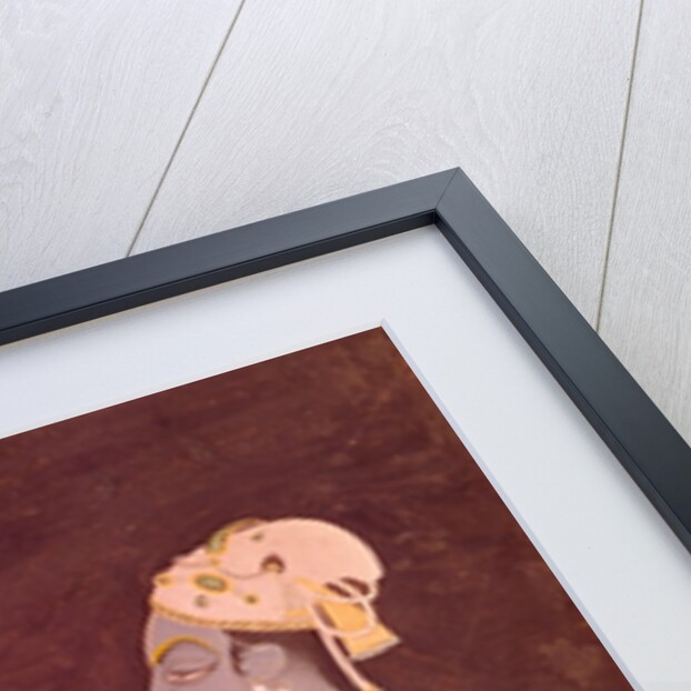 Radha seated with Krishna. Jaipur, India, mid-20th century by Unknown