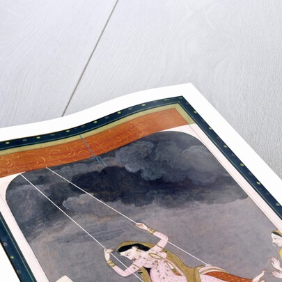 A lady on a swing. Kangra, India, late 18th century by Unknown