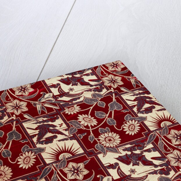 Moon, Sun and Bird furnishing fabric by George Charles Haité