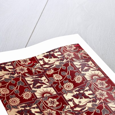 Moon, Sun and Bird furnishing fabric by George Charles Haité