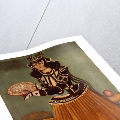 Lady offering sweetmeats. Iran, Qajar dynasty, 19th century by Unknown