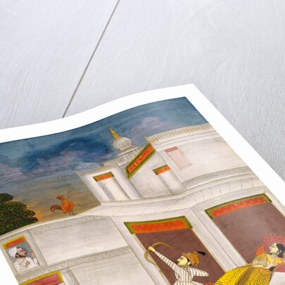 Lover shooting at a cock, herald of the dawn. India, late 18th century by Unknown