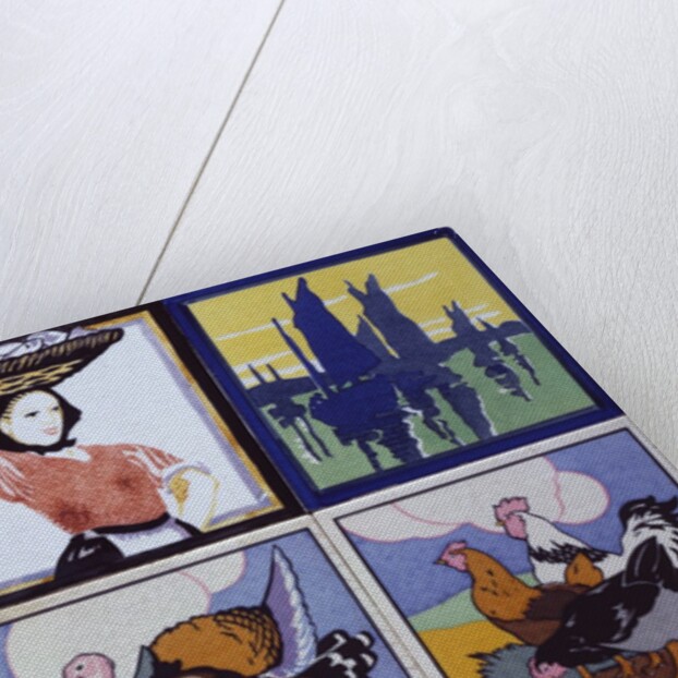 A group of six tiles by The Poole Pottery