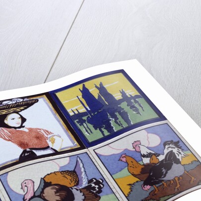 A group of six tiles by The Poole Pottery