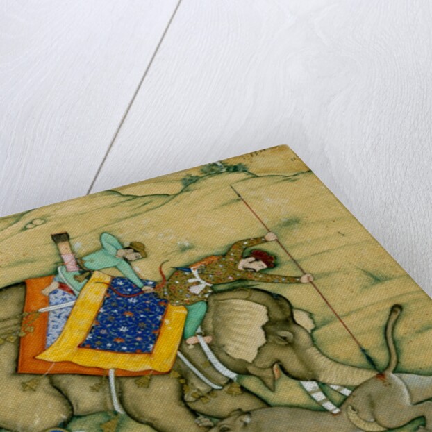 A Mughal Prince spearing a lioness. India, 1605 by Unknown