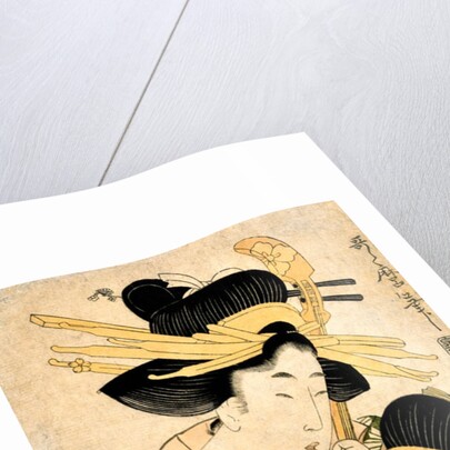 Two courtesans by Kitagawa Utamaro
