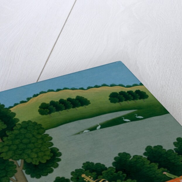 A lady playing the Vina. Murshidabad, India, mid-18th century by Unknown