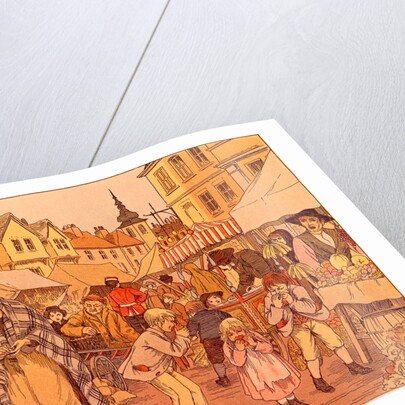 Fruit Stalls, illustration by Francis Donkin Bedford. England, 1899 by Francis Donkin Bedford