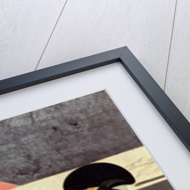 A girl and the sunrise over the sea at New Year by Eishosai Choki