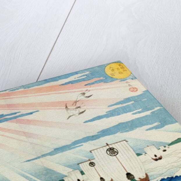 Ships entering Tempozan Harbour by Yashima Gakukei