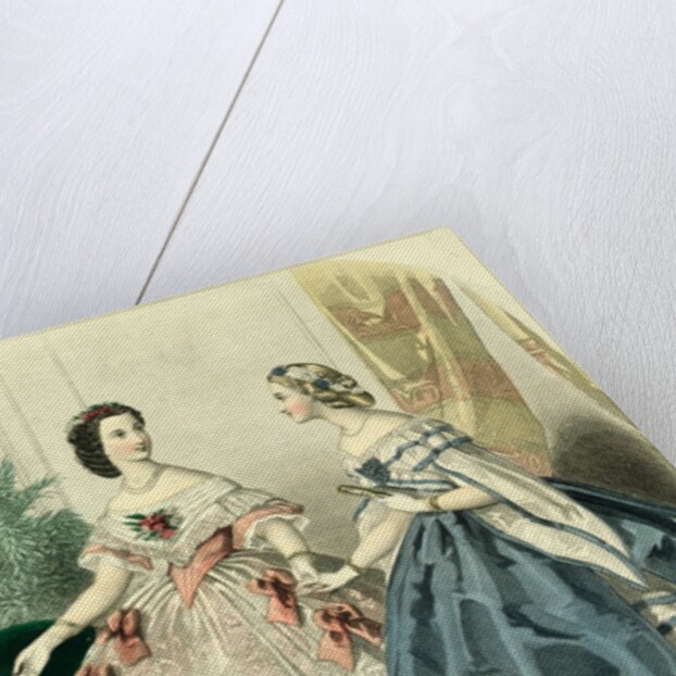 Two Ladies in Ball Dresses. France, mid-19th century by Unknown