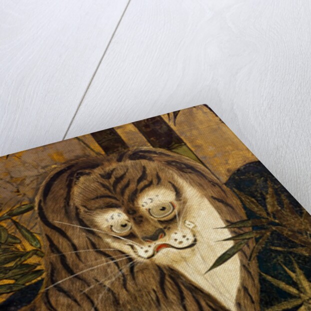 Tiger, depicted on a painted screen. Japan, 17th century by Anonymous