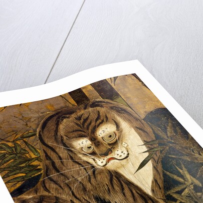 Tiger, depicted on a painted screen. Japan, 17th century by Anonymous