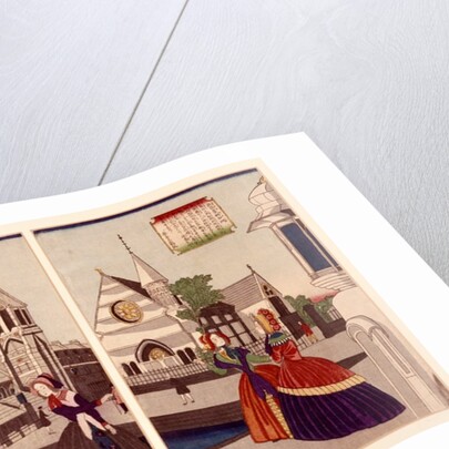 A Port in The United States. Japan, 19th century by Anonymous