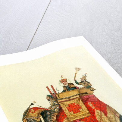 Akbar II mounted on an elephant, Delhi Company School by Delhi Company School