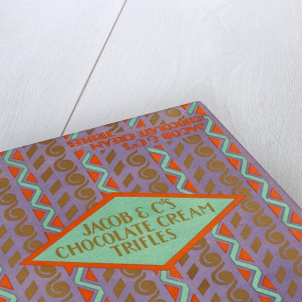 Box label for Jacob & Co's Chocolate Cream Trifles by Unknown
