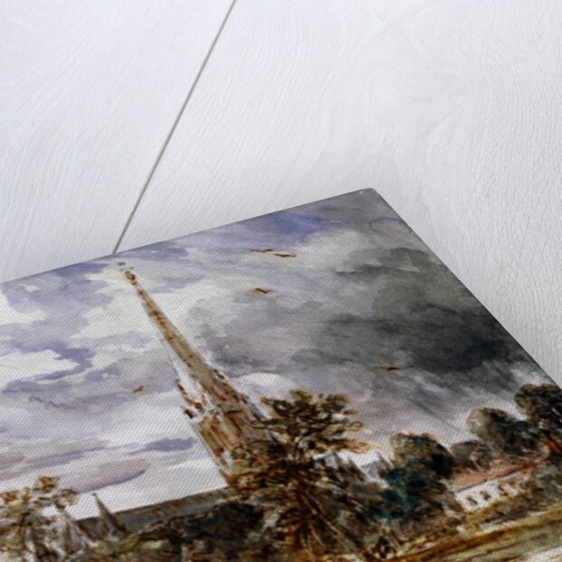 Salisbury Cathedral with Cottages by John Constable