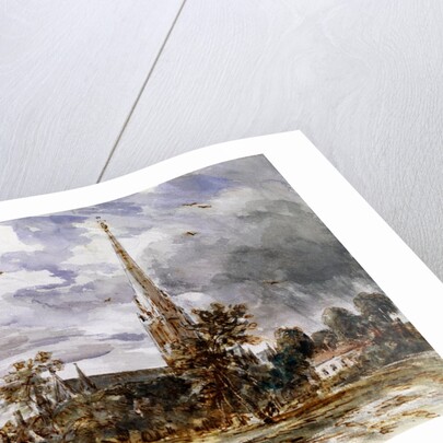 Salisbury Cathedral with Cottages by John Constable