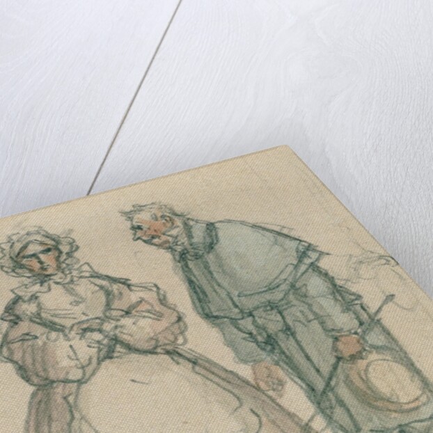 Coachman and Housekeeper by John Leech