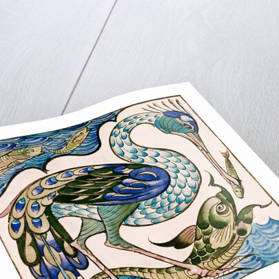 Heron and Dolphin by William Frend De Morgan