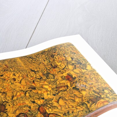 Battle scene depicted on a book cover. Persia, 1739 by Anonymous