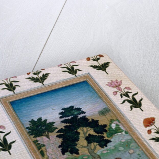 A Falconer with a companion and a cheetah, India, early 17th century by Unknown