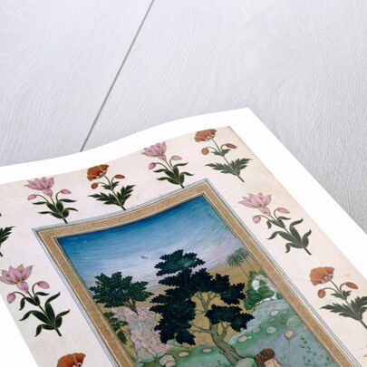 A Falconer with a companion and a cheetah, India, early 17th century by Unknown