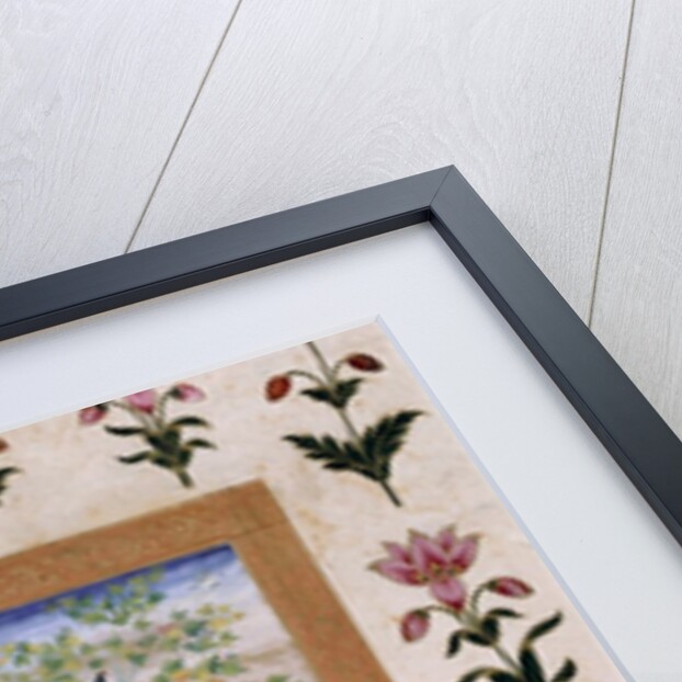 An artist decorating the inner wall of a pavilion. India, early 17th century by Unknown