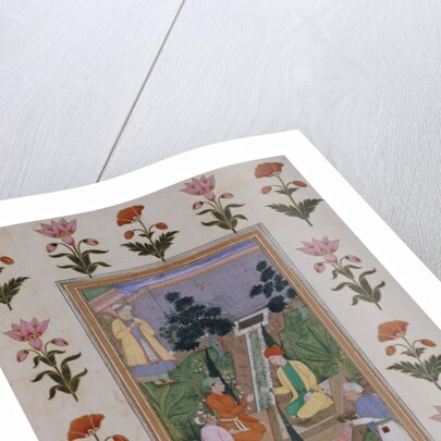 Friends in a Garden. India, early 17th century by Unknown