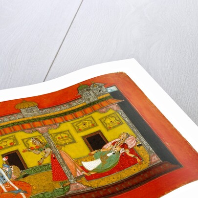 Radha stupified. Basohli, Punjab Hills, India, mid-17th century by Unknown