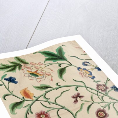 Panel with flowers, blossoms and foliage by Anonymous