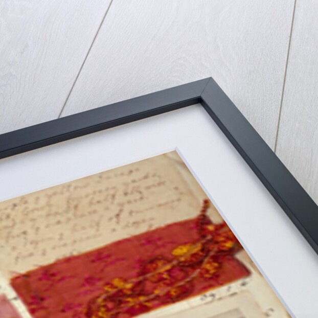 Two pages from a textile album by Barbara Johnson