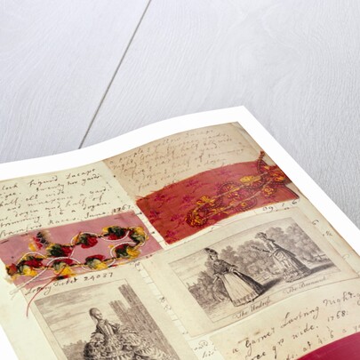 Two pages from a textile album by Barbara Johnson