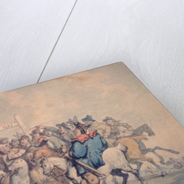 The Betting Post by Thomas Rowlandson