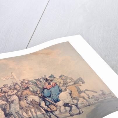 The Betting Post by Thomas Rowlandson