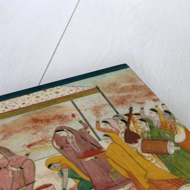 Radha celebrating the Holi festival. Kangra, Punjab Hills, India, late 18th century by Unknown