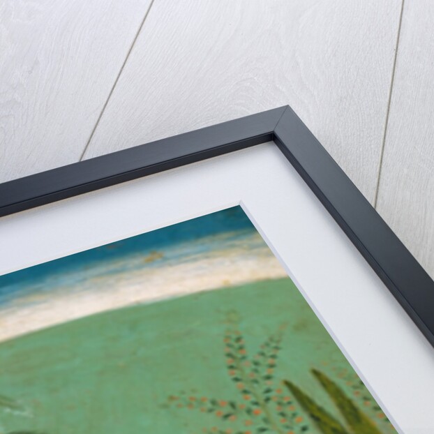 A Princess, her maid and a fly-whisk bearer amongst flowering trees. Bundi, Rajasthan, India, late 17th century by Unknown