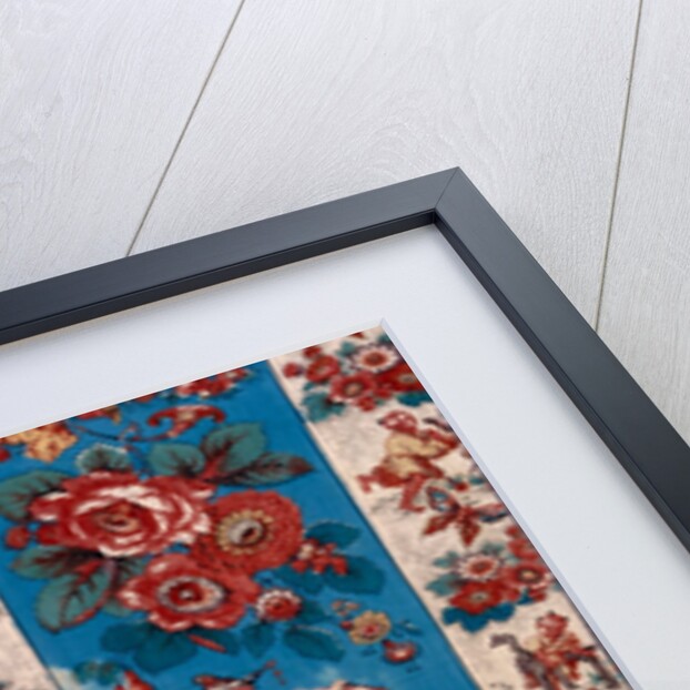 Chinoiserie-style design of roses, oriental women and children playing by Anonymous