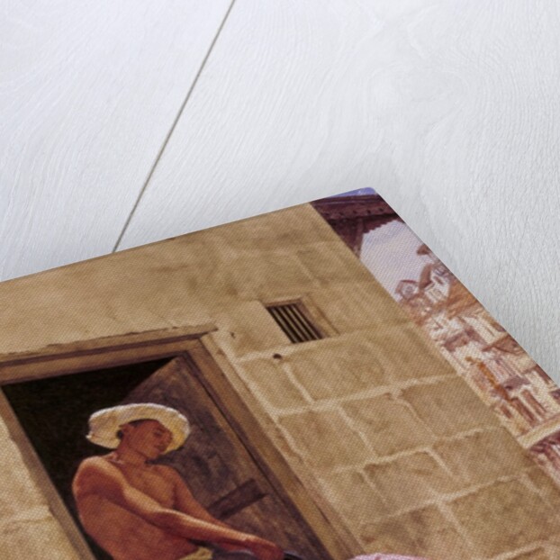 A Drink On The Way, a street scene in Bombay by John Griffiths