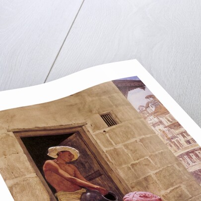 A Drink On The Way, a street scene in Bombay by John Griffiths