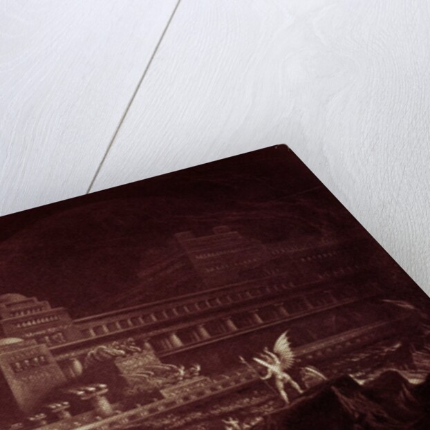 The devils construct Satan's palace, Pandemonium, illustration from Paradise Lost by Anonymous