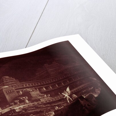 The devils construct Satan's palace, Pandemonium, illustration from Paradise Lost by Anonymous