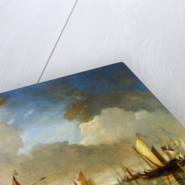 Large Ships and Boats in a Calm by Willem Van de Velde