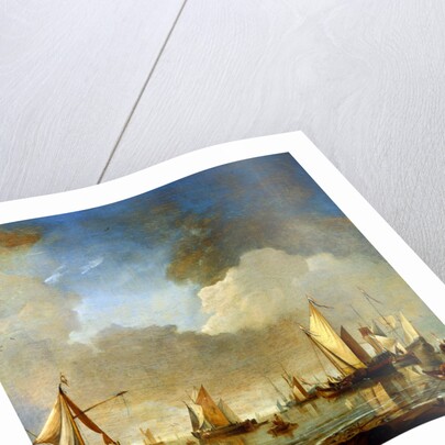 Large Ships and Boats in a Calm by Willem Van de Velde