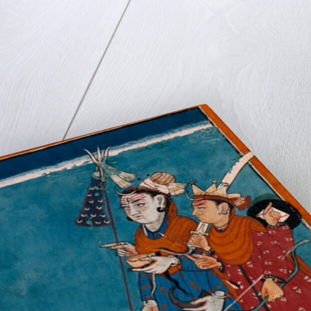 Shiva and the goddess Devi with attendant animals by Unknown