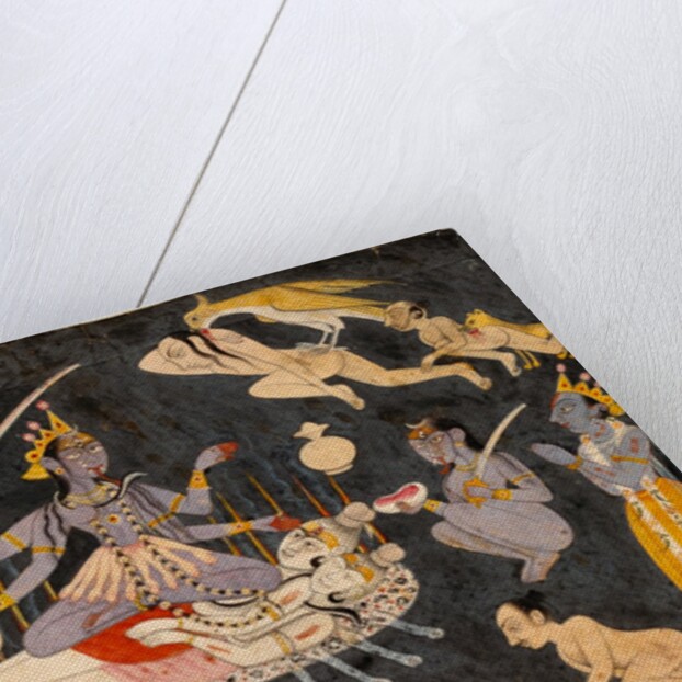 Goddess Kali with attendants and corpses by Unknown