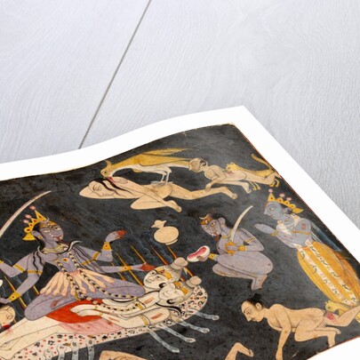 Goddess Kali with attendants and corpses by Unknown
