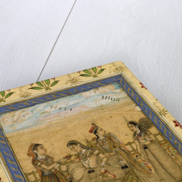 Lady attended by three maids by Anonymous