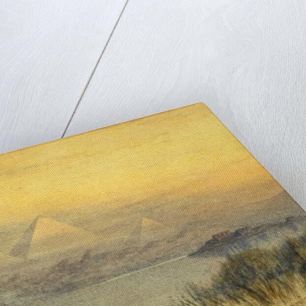 The Pyramids during the Nile flood by Henry Noel Shore